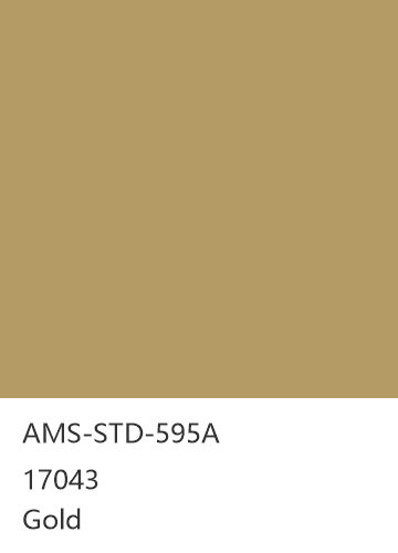 AMS-STD-595A 17043 Gold 色卡