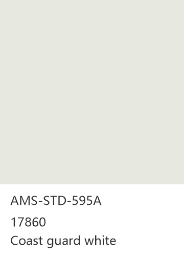 AMS-STD-595A 17860 Coast guard white 色卡