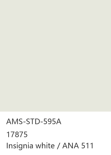 AMS-STD-595A 17875 Insignia white / ANA 511 色卡