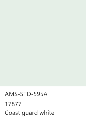 AMS-STD-595A 17877 Coast guard white 色卡