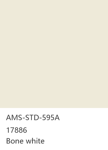 AMS-STD-595A 17886 Bone white 色卡