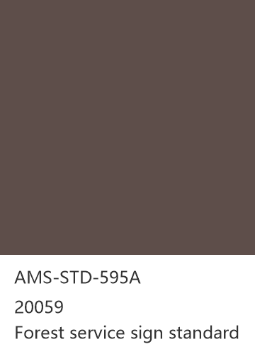 AMS-STD-595A 20059 Forest service sign standard 色卡