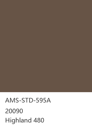 AMS-STD-595A 20090 Highland 480 色卡