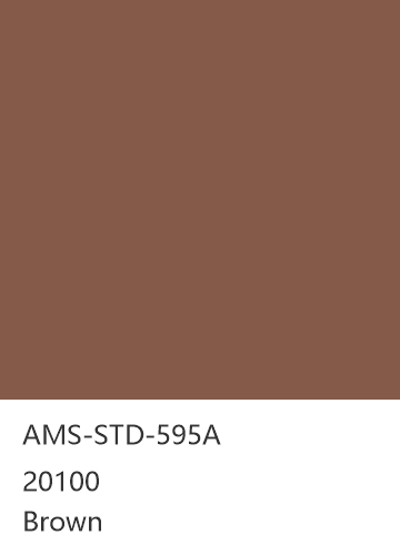 AMS-STD-595A 20100 Brown 色卡