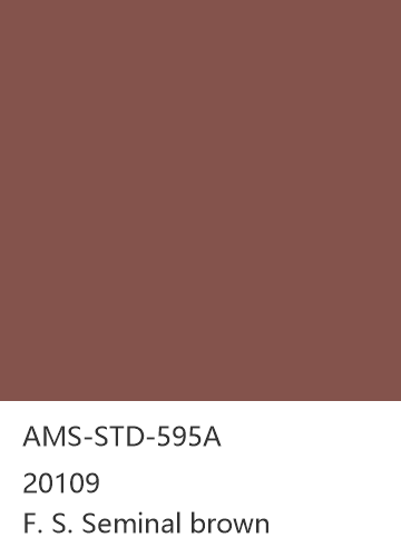AMS-STD-595A 20109 F. S. Seminal brown 色卡