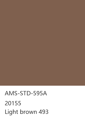 AMS-STD-595A 20155 Light brown 493 色卡