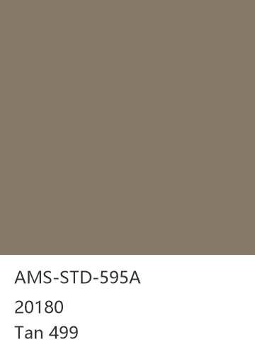 AMS-STD-595A 20180 Tan 499 色卡