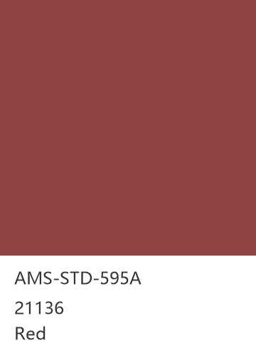 AMS-STD-595A 21136 Red 色卡