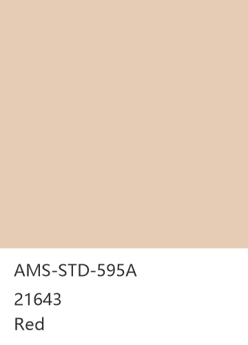AMS-STD-595A 21643 Red 色卡