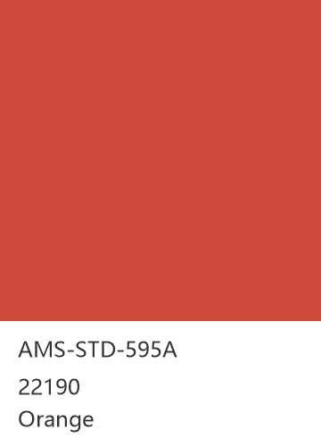 AMS-STD-595A 22190 Orange 色卡