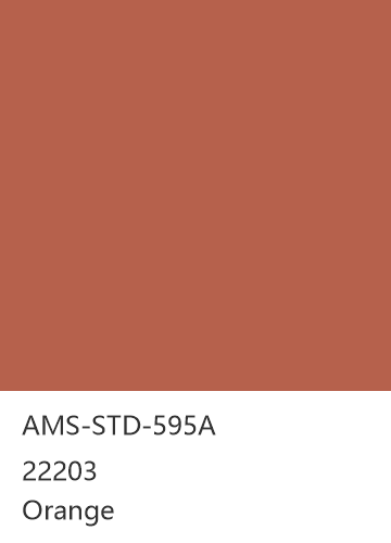 AMS-STD-595A 22203 Orange 色卡