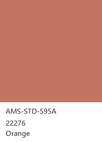 AMS-STD-595A 22276 Orange 色卡