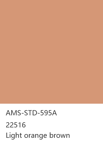 AMS-STD-595A 22516 Light orange brown 色卡