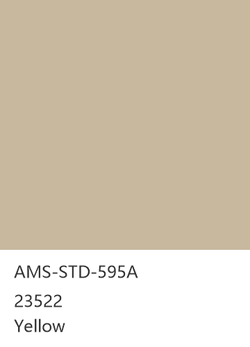 AMS-STD-595A 23522 Yellow 色卡