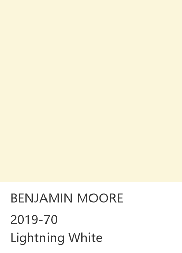BENJAMIN MOORE 2019-70 Lightning White 色卡