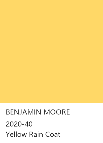 BENJAMIN MOORE 2020-40 Yellow Rain Coat 色卡