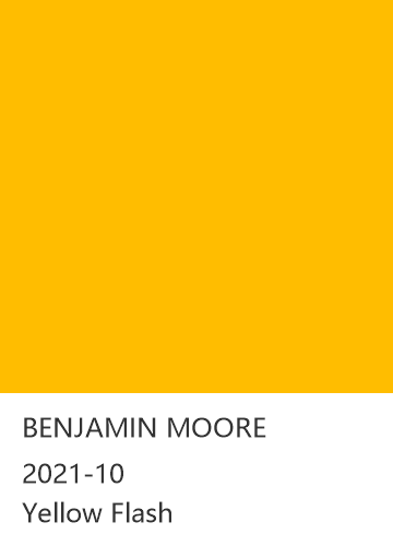 BENJAMIN MOORE 2021-10 Yellow Flash 色卡