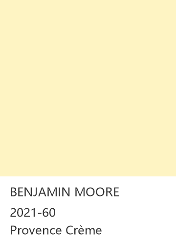 BENJAMIN MOORE 2021-60 Provence Crème 色卡