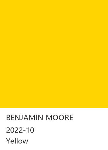 BENJAMIN MOORE 2022-10 Yellow 色卡