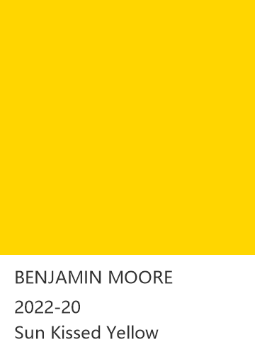 BENJAMIN MOORE 2022-20 Sun Kissed Yellow 色卡