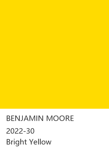 BENJAMIN MOORE 2022-30 Bright Yellow 色卡