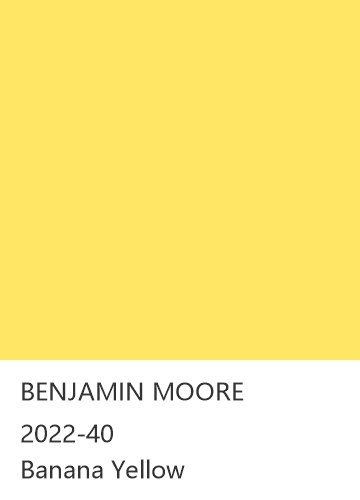 BENJAMIN MOORE 2022-40 Banana Yellow 色卡