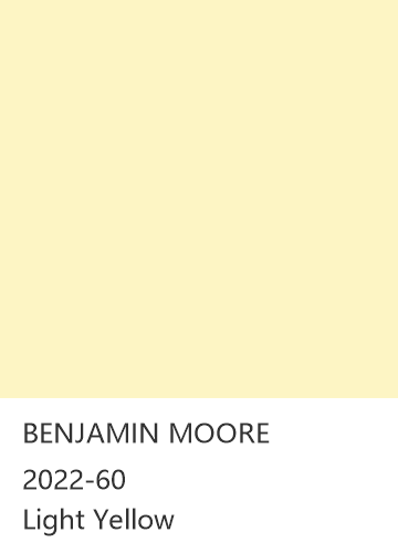 BENJAMIN MOORE 2022-60 Light Yellow 色卡