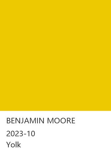 BENJAMIN MOORE 2023-10 Yolk 色卡