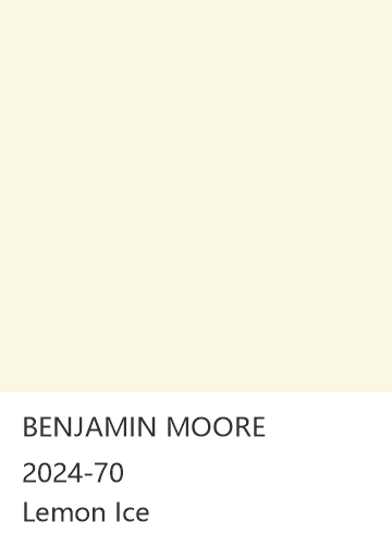 BENJAMIN MOORE 2024-70 Lemon Ice 色卡