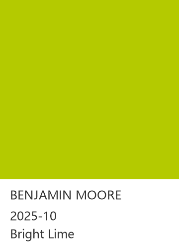 BENJAMIN MOORE 2025-10 Bright Lime 色卡