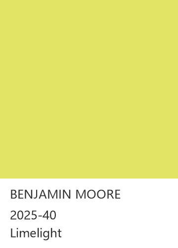 BENJAMIN MOORE 2025-40 Limelight 色卡
