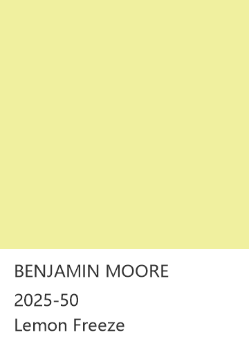 BENJAMIN MOORE 2025-50 Lemon Freeze 色卡