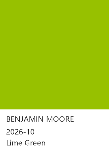 BENJAMIN MOORE 2026-10 Lime Green 色卡