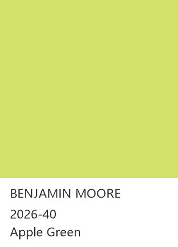 BENJAMIN MOORE 2026-40 Apple Green 色卡