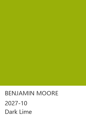 BENJAMIN MOORE 2027-10 Dark Lime 色卡