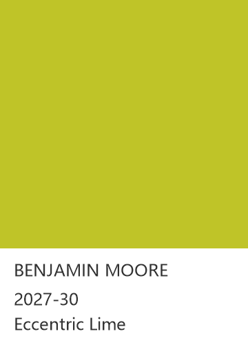 BENJAMIN MOORE 2027-30 Eccentric Lime 色卡