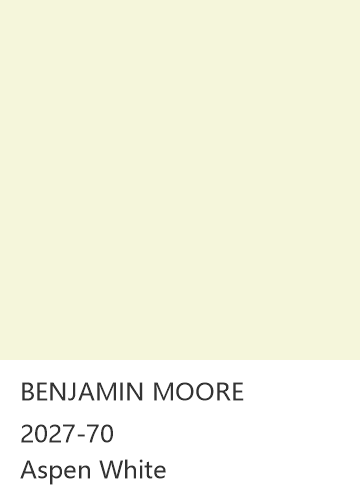 BENJAMIN MOORE 2027-70 Aspen White 色卡