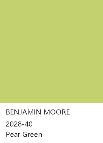 BENJAMIN MOORE 2028-40 Pear Green 色卡