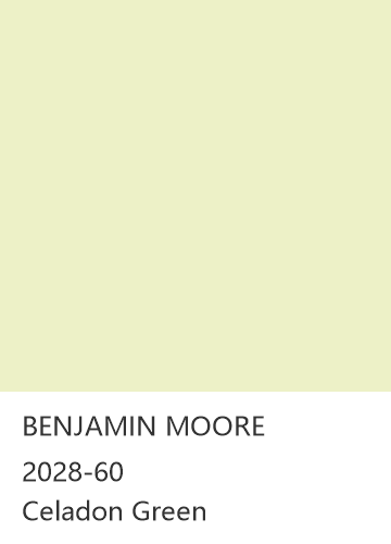 BENJAMIN MOORE 2028-60 Celadon Green 色卡