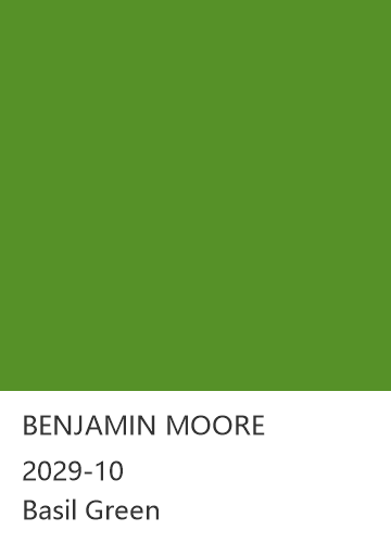 BENJAMIN MOORE 2029-10 Basil Green 色卡