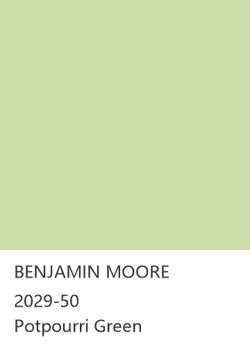 BENJAMIN MOORE 2029-50 Potpourri Green 色卡