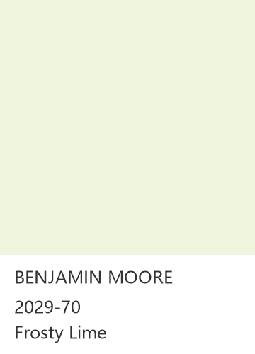 BENJAMIN MOORE 2029-70 Frosty Lime 色卡
