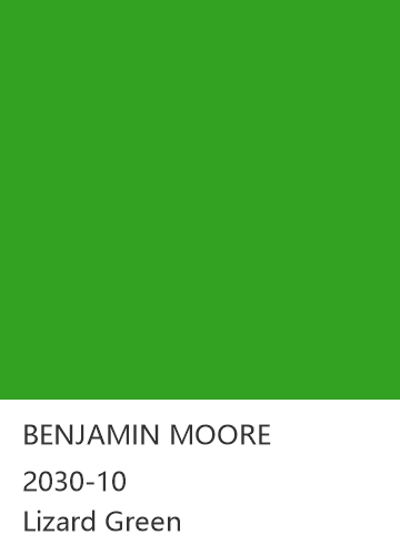 BENJAMIN MOORE 2030-10 Lizard Green 色卡