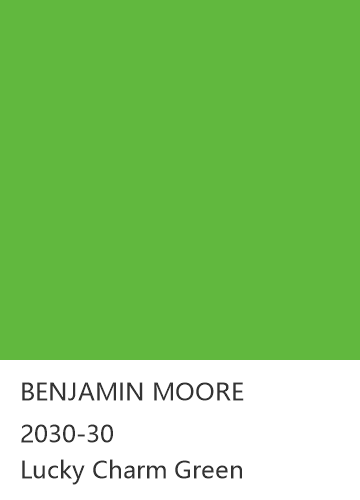 BENJAMIN MOORE 2030-30 Lucky Charm Green 色卡
