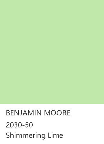 BENJAMIN MOORE 2030-50 Shimmering Lime 色卡