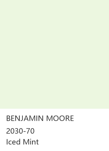 BENJAMIN MOORE 2030-70 Iced Mint 色卡