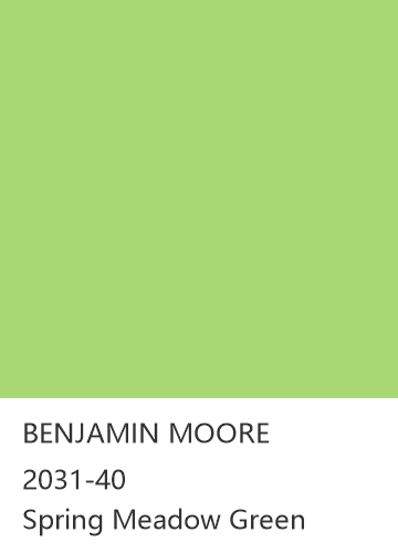 BENJAMIN MOORE 2031-40 Spring Meadow Green 色卡