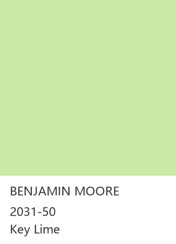 BENJAMIN MOORE 2031-50 Key Lime 色卡