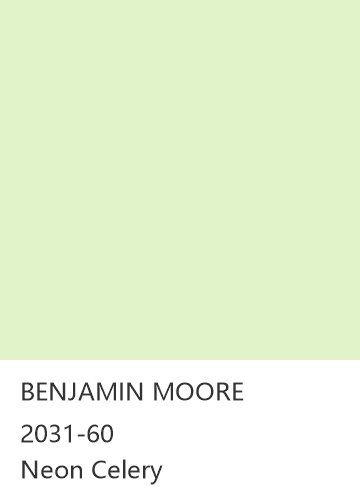 BENJAMIN MOORE 2031-60 Neon Celery 色卡