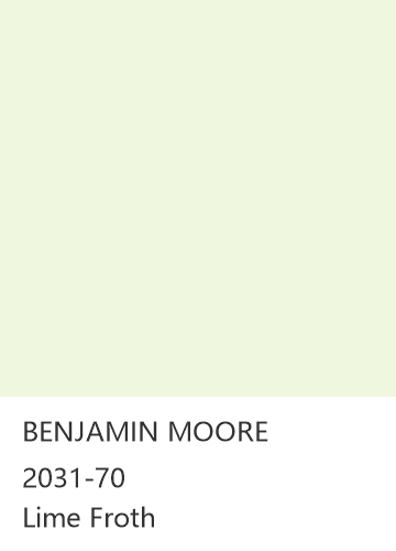 BENJAMIN MOORE 2031-70 Lime Froth 色卡